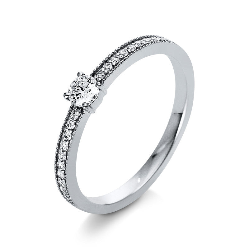 Ring    aus 750/-18 Karat Weißgold mit 23 Diamanten 0