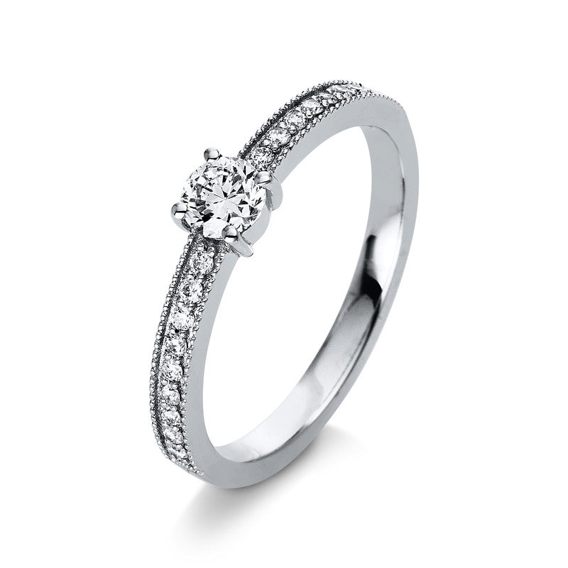 Ring    aus 750/-18 Karat Weißgold mit 19 Diamanten 0