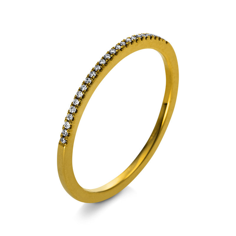 Ring - Memoire halb aus Gold mit Diamanten - 1R385