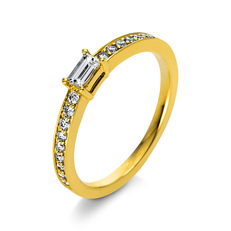 Ring    aus 750/-18 Karat Gelbgold mit 19 Diamanten 0