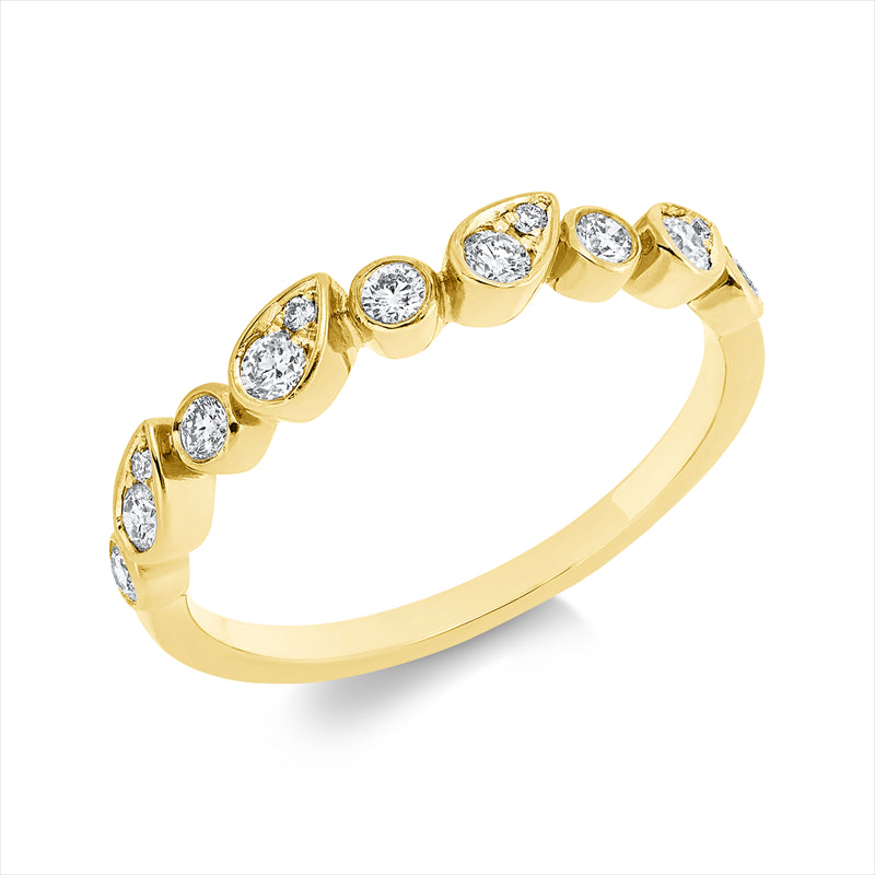 Ring    aus 750/-18 Karat Gelbgold mit 13 Diamanten 0