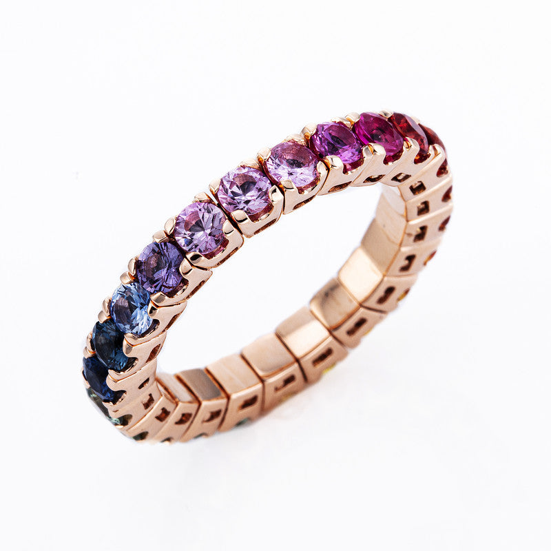 Ring mit Saphir  aus 750/-18 Karat Rotgold  