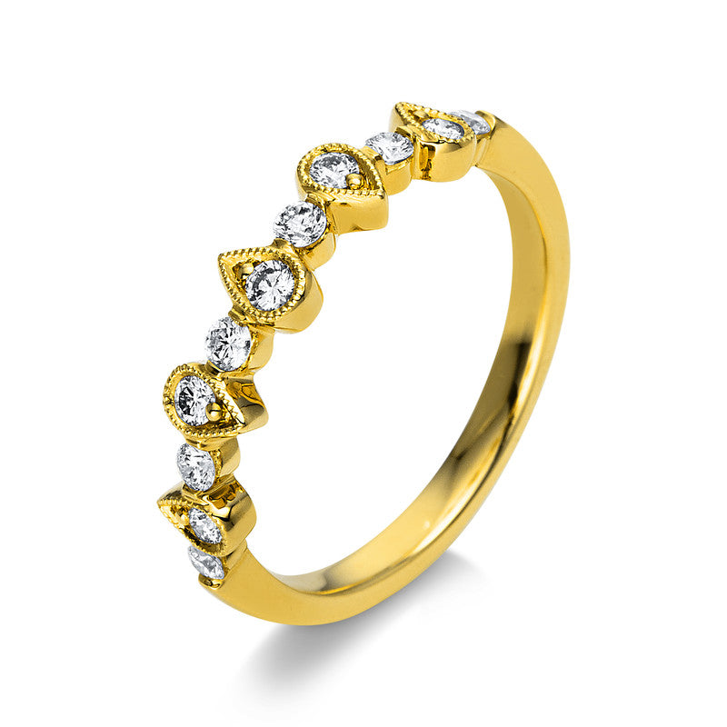 Ring    aus 750/-18 Karat Gelbgold mit 11 Diamanten 0