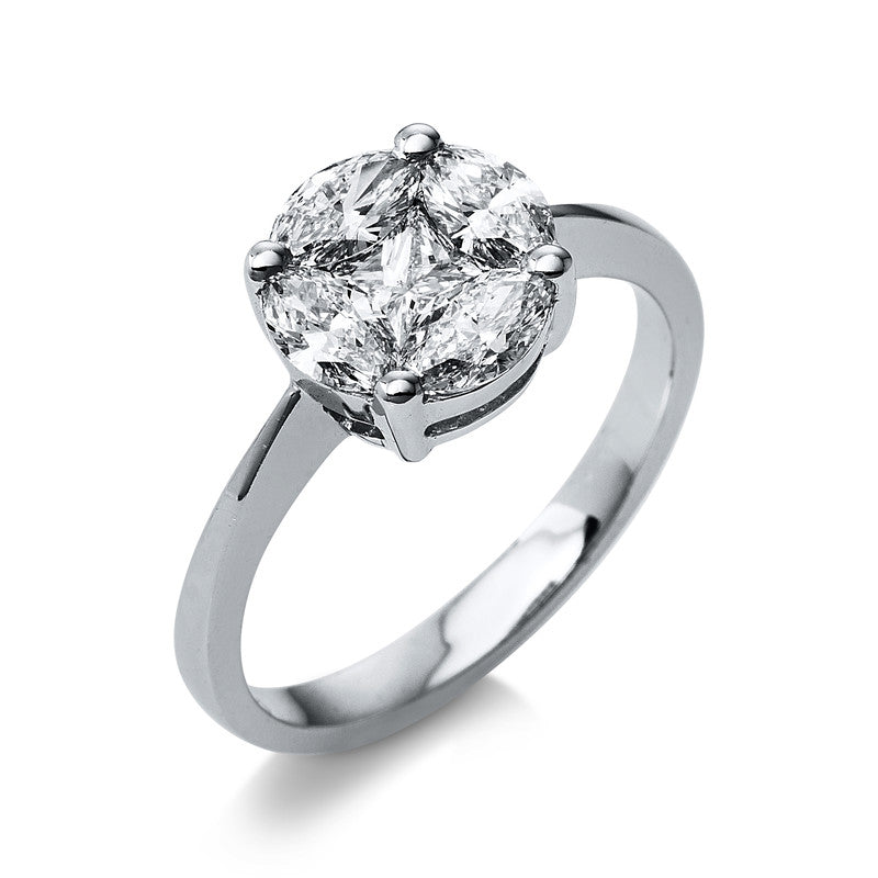 Ring    aus 750/-18 Karat Weißgold mit 5 Diamanten 1