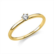 Ring - Solitaire aus Gold mit Diamant - 1T292