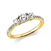 Ring    aus 585/-14 Karat Gelbgold mit 17 Diamanten 0