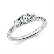 Ring    aus 585/-14 Karat Weißgold mit 17 Diamanten 0