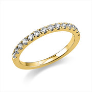 Ring - Memoire halb aus Gold mit Diamanten - 1T319