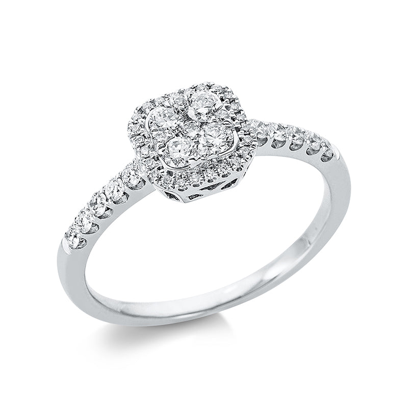 Ring    aus 585/-14 Karat Weißgold mit 43 Diamanten 0