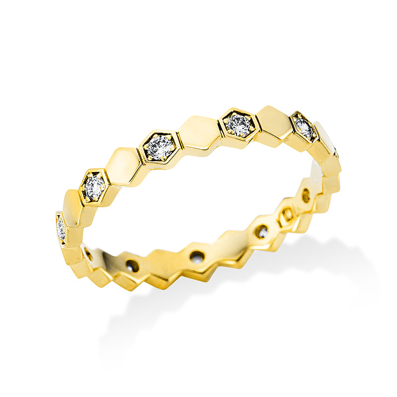 Ring    aus 750/-18 Karat Gelbgold mit 11 Diamanten 0