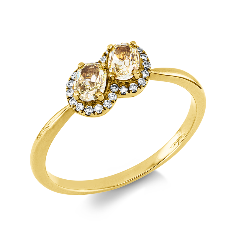 Ring    aus 750/-18 Karat Gelbgold mit 26 Diamanten 0