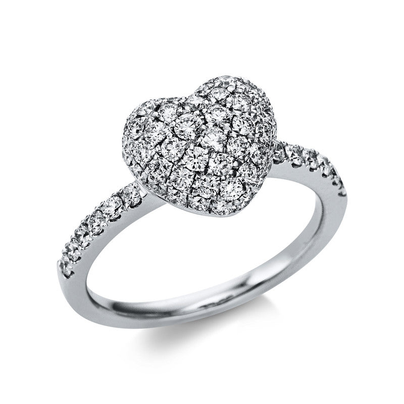 Ring    aus 750/-18 Karat Weißgold mit 60 Diamanten 0