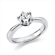 Ring    aus 750/-18 Karat Weißgold mit 1 Diamant 1 ct