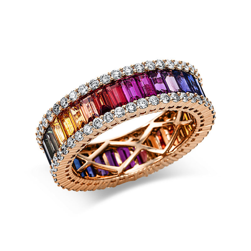 Ring mit Saphir  MPM_SKIP_FIELD Rotgold mit 84 Diamanten 1