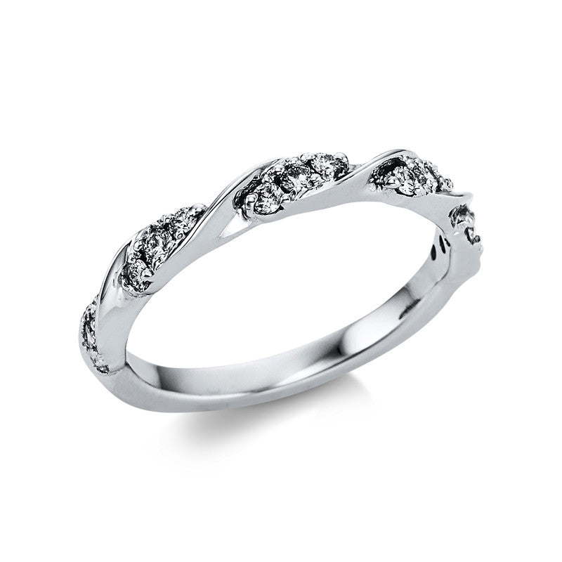 Ring    aus 750/-18 Karat Weißgold mit 15 Diamanten 0