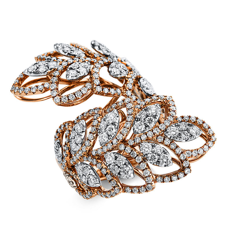 Ring    aus 750/-18 Karat Weißgold / Rotgold mit 316 Diamanten 3