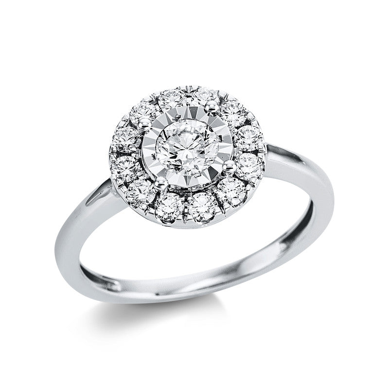 Ring    aus 750/-18 Karat Weißgold mit 13 Diamanten 0