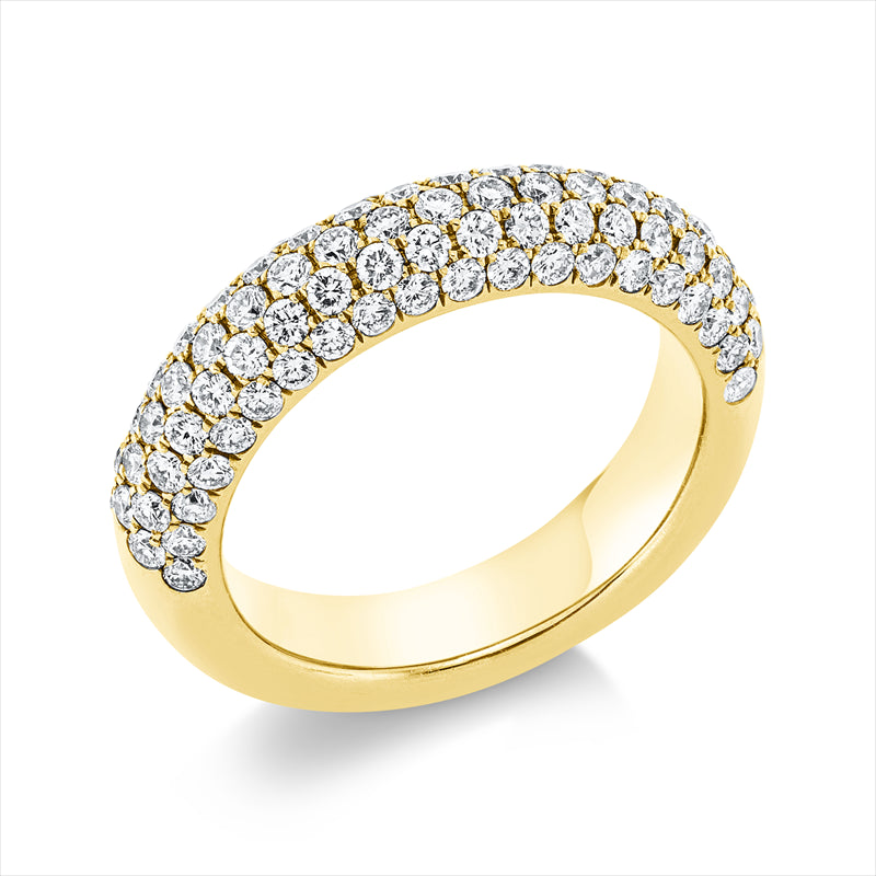 Ring    aus 750/-18 Karat Gelbgold mit 96 Diamanten 1