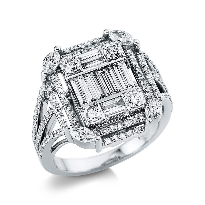 Ring    aus 750/-18 Karat Weißgold mit 134 Diamanten 1