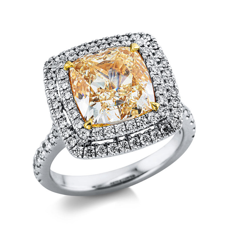 Ring    aus 750/-18 Karat Weißgold / Gelbgold mit 83 Diamanten 6