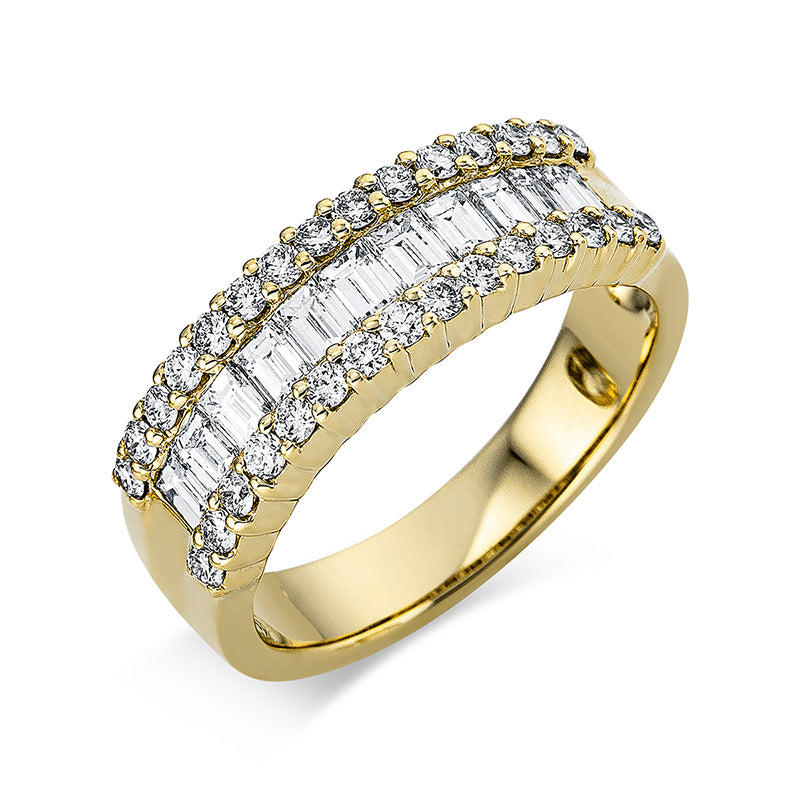 Ring    aus 750/-18 Karat Gelbgold mit 40 Diamanten 1