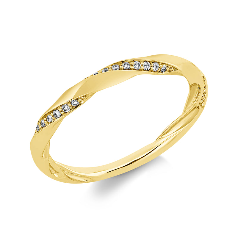 Ring    aus 585/-14 Karat Gelbgold mit 27 Diamanten 0