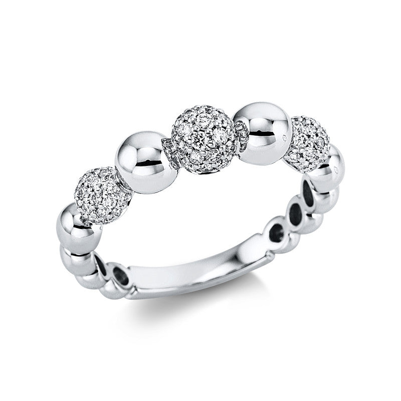 Ring    aus 750/-18 Karat Weißgold mit 75 Diamanten 0