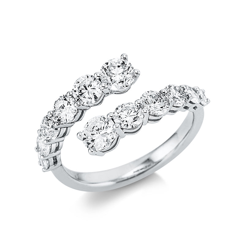 Ring    aus 750/-18 Karat Weißgold mit 12 Diamanten 1