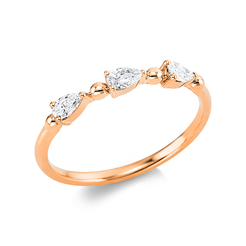 Ring    aus 750/-18 Karat Rotgold mit 3 Diamanten 0