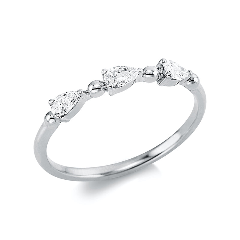 Ring    aus 750/-18 Karat Weißgold mit 3 Diamanten 0