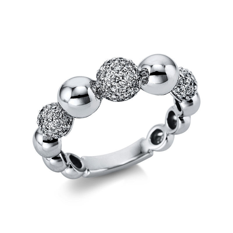 Ring    aus 750/-18 Karat Weißgold mit 75 Diamanten 0
