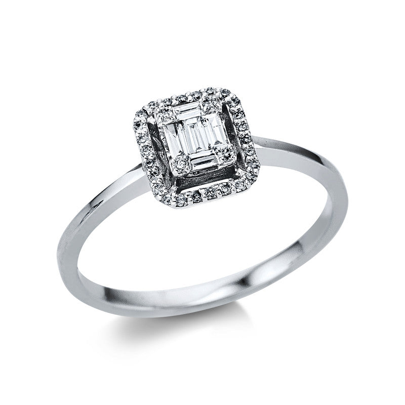 Ring    aus 750/-18 Karat Weißgold mit 35 Diamanten 0