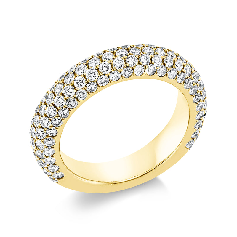 Ring    aus 750/-18 Karat Gelbgold mit 139 Diamanten 2