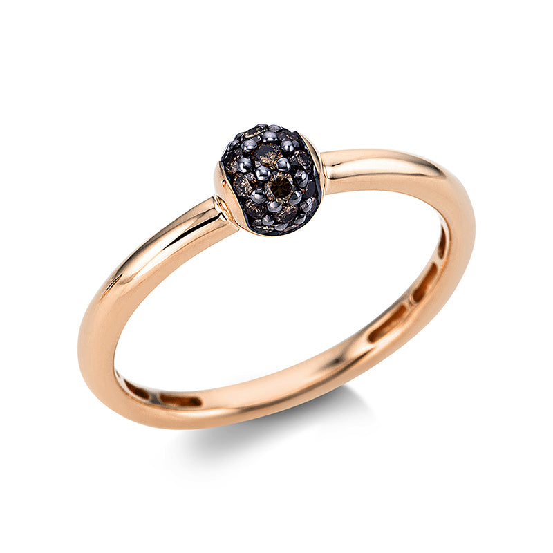 Ring    aus 750/-18 Karat Rotgold mit 19 Diamanten 0