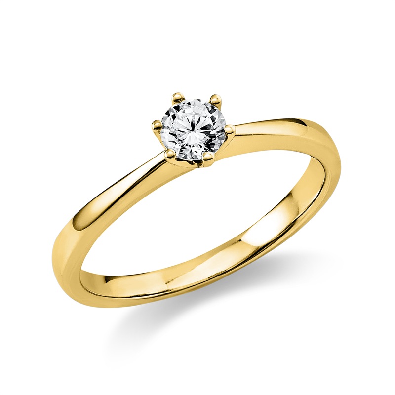 Ring    aus 750/-18 Karat Gelbgold mit 1 Diamant 0