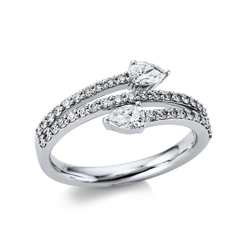 Ring    aus 750/-18 Karat Weißgold mit 42 Diamanten 0
