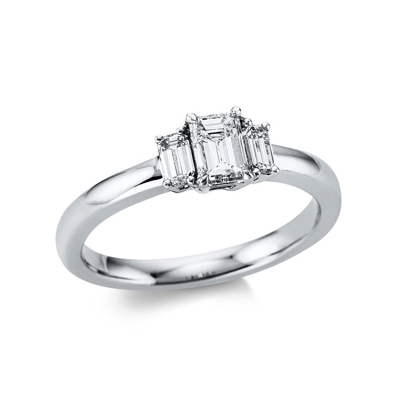 Ring    aus 750/-18 Karat Weißgold mit 3 Diamanten 0