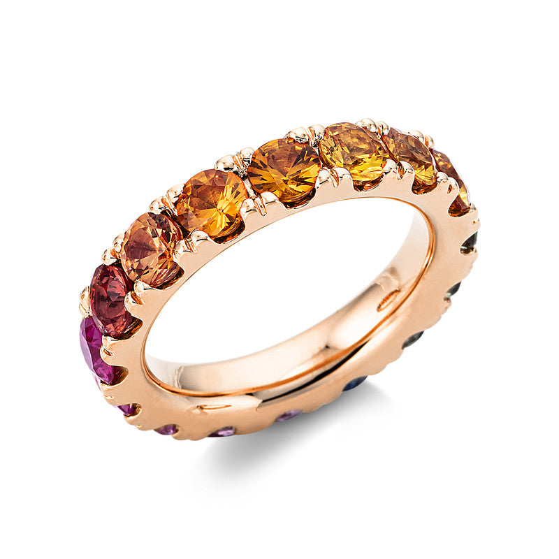 Ring mit Saphir  aus 750/-18 Karat Rotgold  