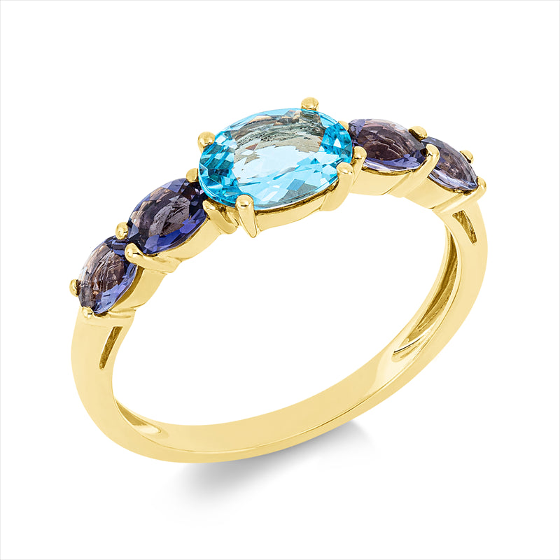 Ring mit Topas  aus 750/-18 Karat Gelbgold  