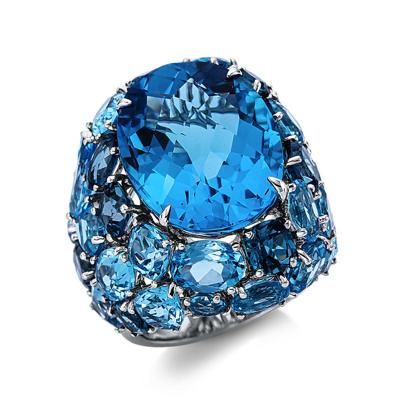 Ring mit Topas  aus 750/-18 Karat Weißgold MPM_SKIP_FIELD 