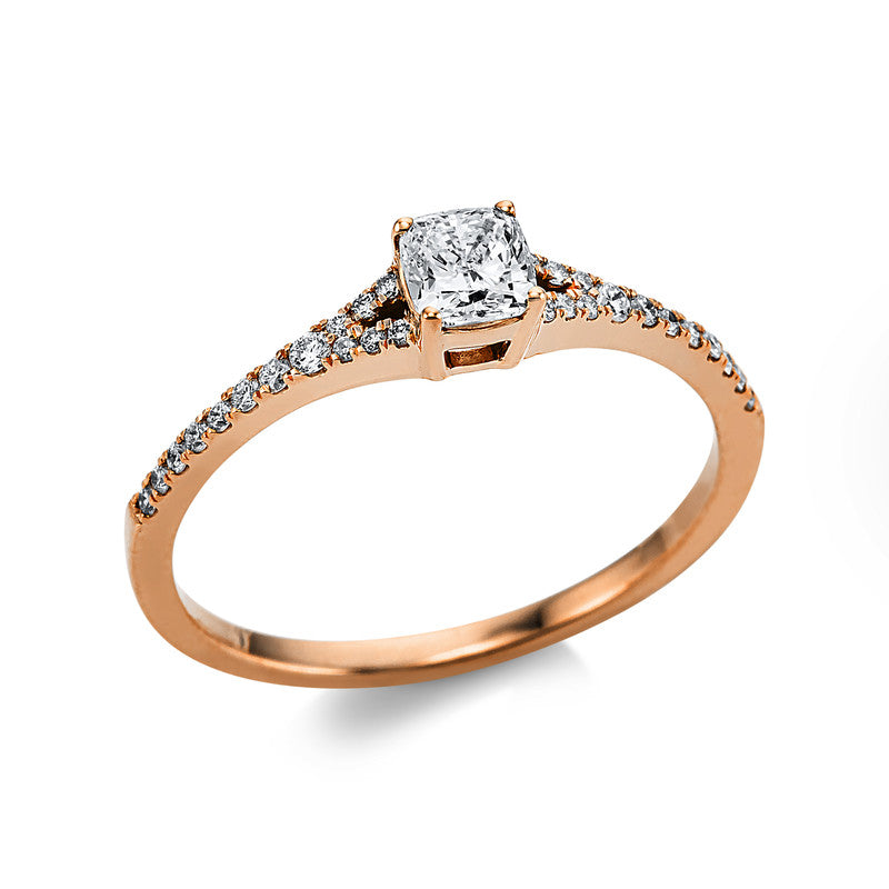 Ring    aus 750/-18 Karat Rotgold mit 29 Diamanten 0