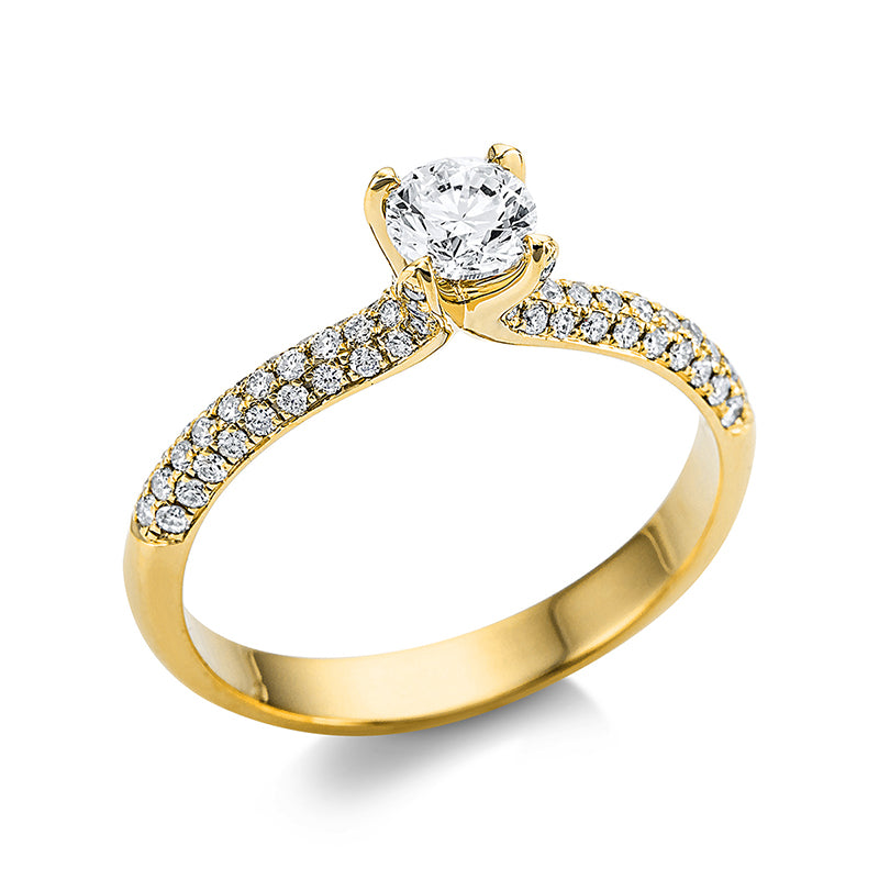 Ring    aus 750/-18 Karat Gelbgold mit 73 Diamanten 0
