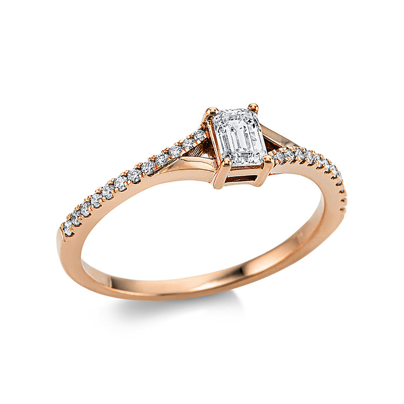 Ring    aus 750/-18 Karat Rotgold mit 25 Diamanten 0