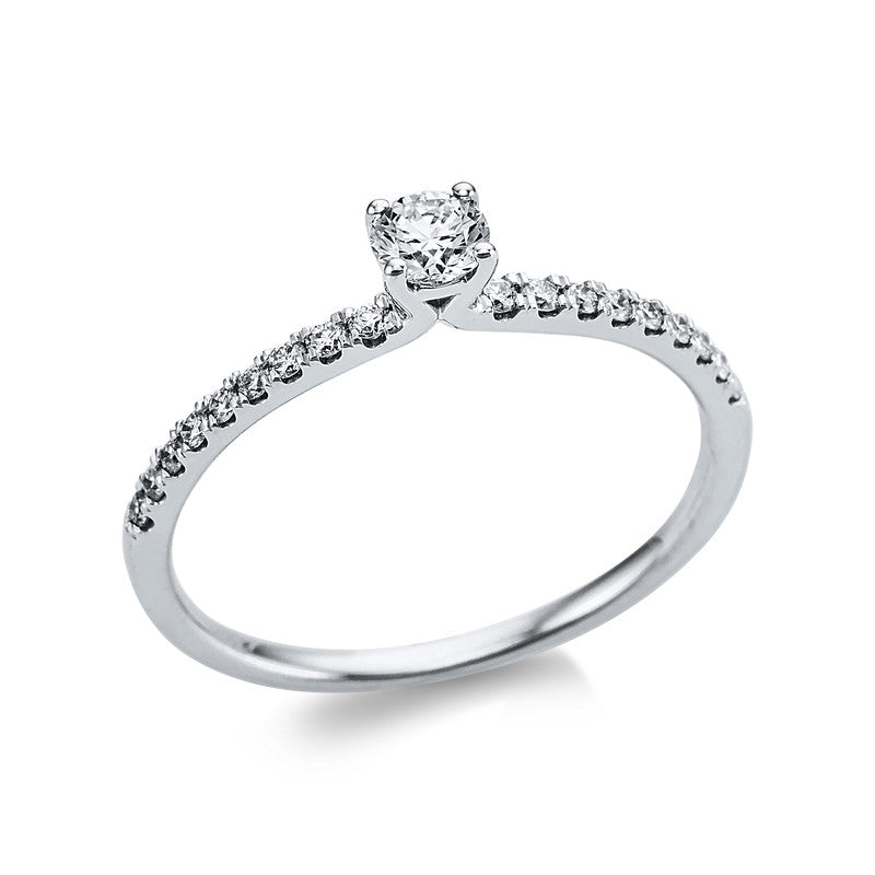 Ring    aus 750/-18 Karat Weißgold mit 19 Diamanten 0