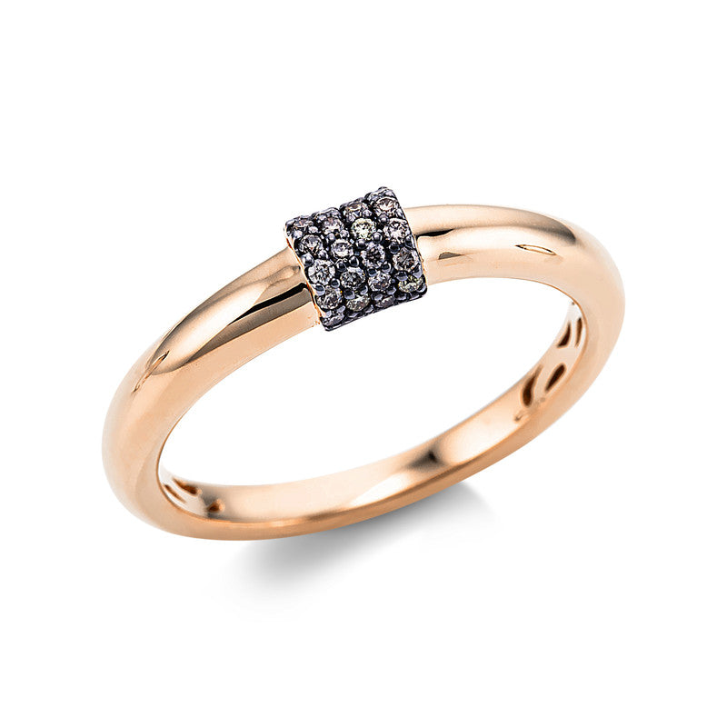 Ring    aus 750/-18 Karat Rotgold mit 26 Diamanten 0