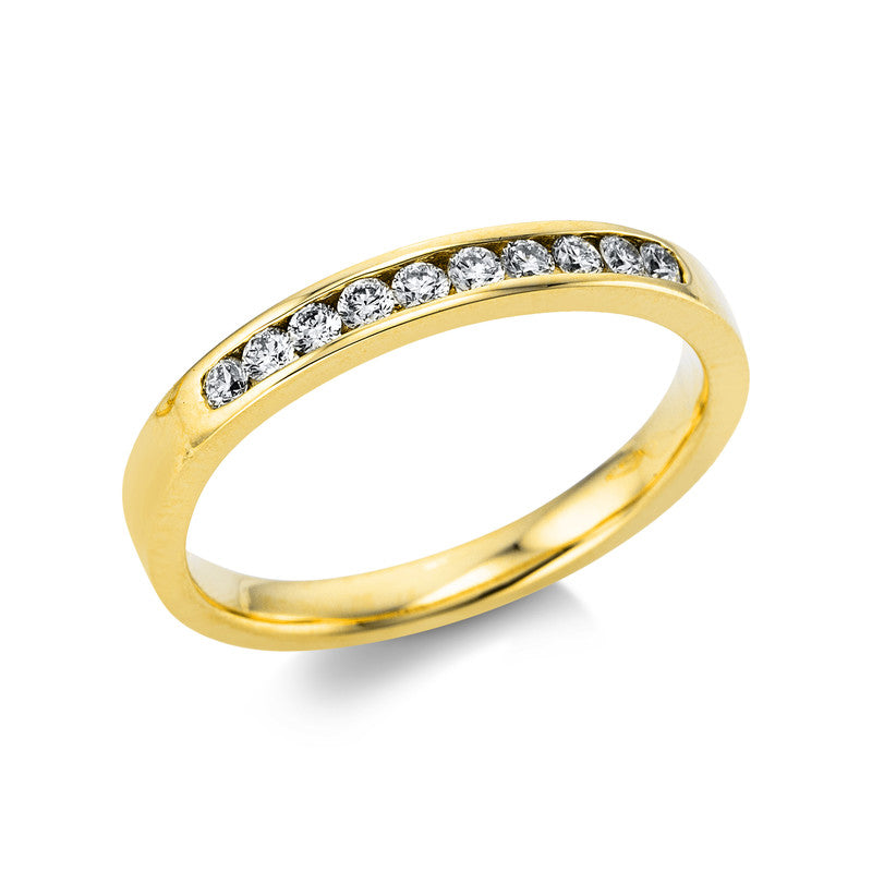 Ring    aus 750/-18 Karat Gelbgold mit 10 Diamanten 0