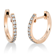 Creolen    aus 750/-18 Karat Rotgold mit 20 Diamanten 0
