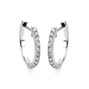 Creolen    aus 750/-18 Karat Weißgold mit 20 Diamanten 0