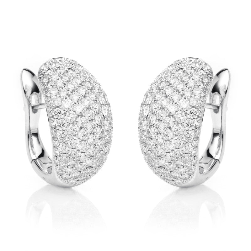 Creolen    aus 750/-18 Karat Weißgold mit 212 Diamanten 2