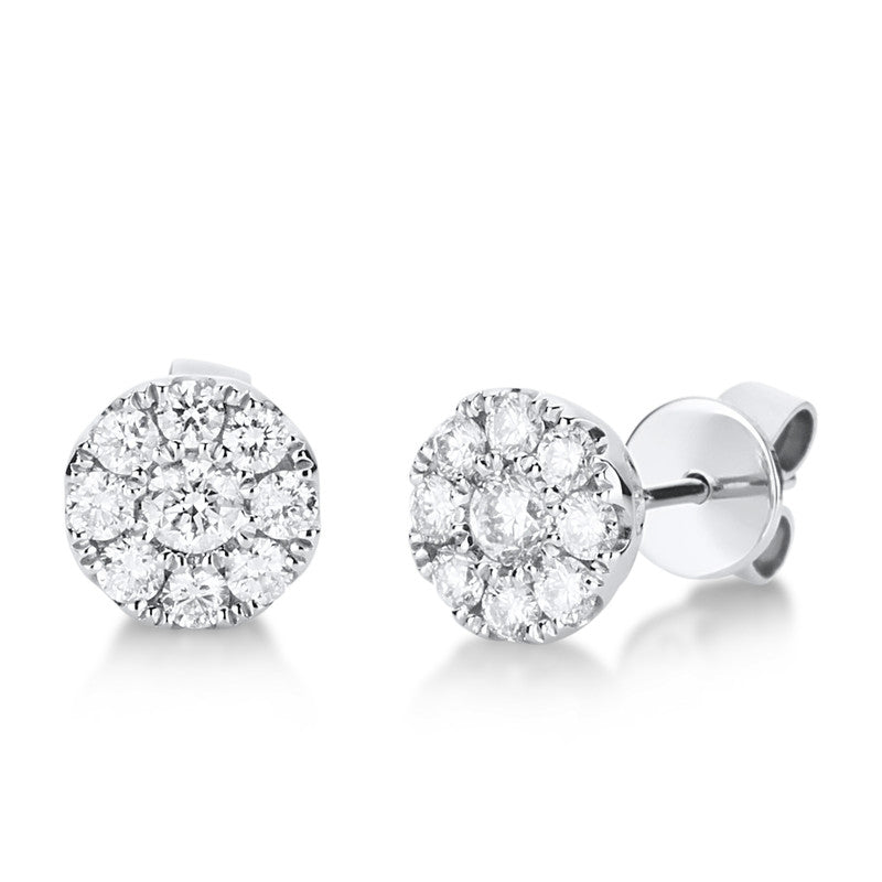 Ohrstecker    aus 750/-18 Karat Weißgold mit 18 Diamanten 0